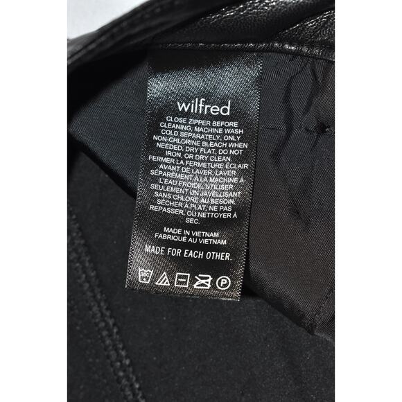 A6 NEW THE MELINA WILFRED Black Vegan Faux Leather Straight Leg Jeans Size 4 - Picture 5 of 6